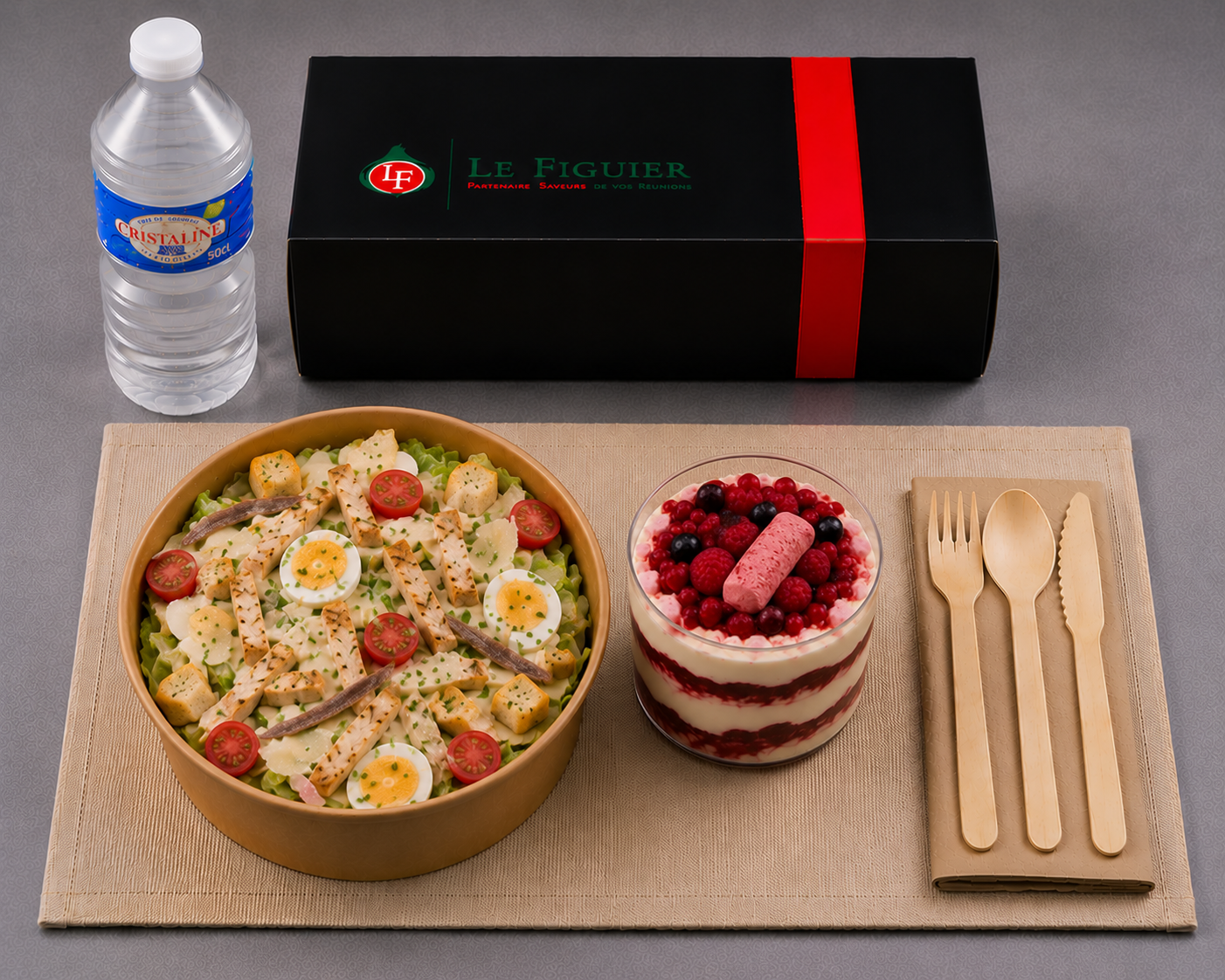 Duos Gourmands SALADE CESAR ET SALADE DE FRUIT