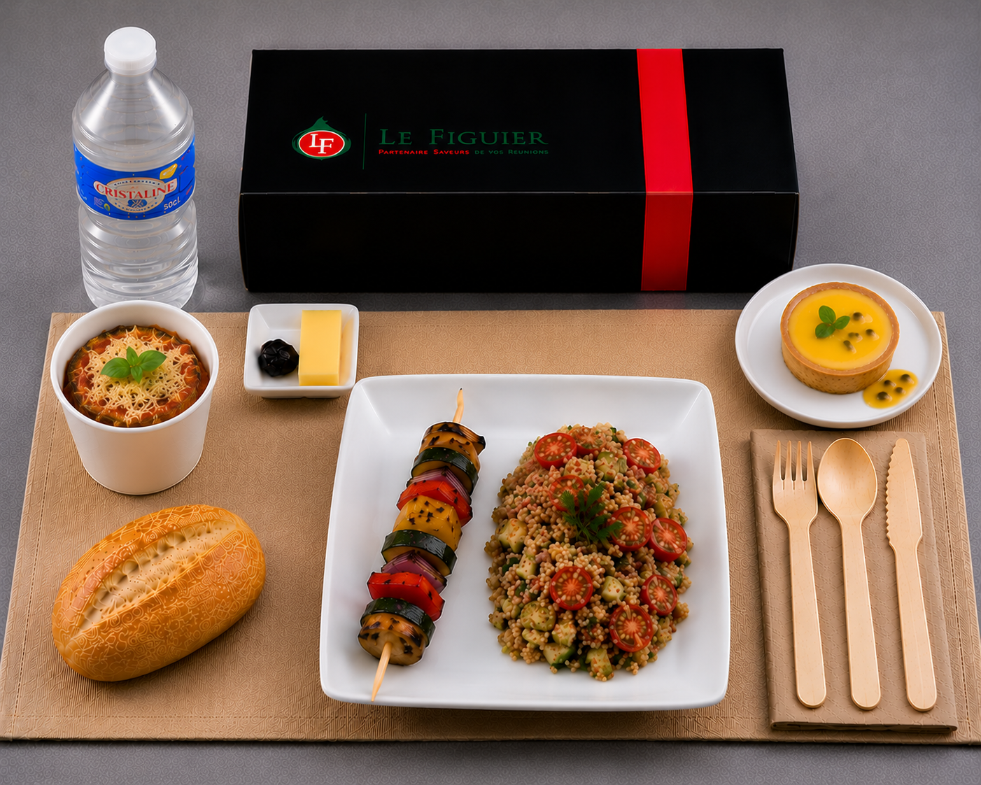 Plateaux Repas Decouvertes BROCHETTE DE LEGUMES GRILLES Modele 2
